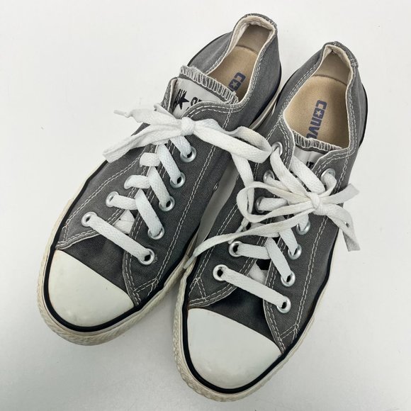 Converse Shoes - Converse SIZE 7 Women’s Low Top Gray Canvas Sneakers Lace Up